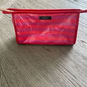 Kate Spade Pink/Purple Bow Tie Cosmetic Makeup Bag
